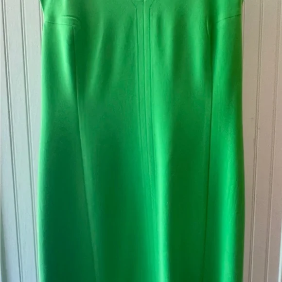 Carlisle Green Sheath Midi Dress V-Neck Sleeveless - Picture 2 of 5